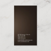 Vertikal elegant eindrucksvoll sepia braun schlich visitenkarte (Rückseite)