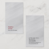 Vertikal elegant, modern grau schlicht visitenkarte (Vorne/Hinten)