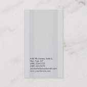 Vertikal elegante, einzigartige moderne graue Stre Visitenkarte (Rückseite)