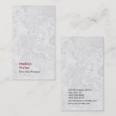 Vertikal elegante, einzigartige moderne graue Wand Visitenkarte (Vorne/Hinten)