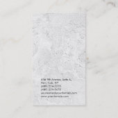 Vertikal elegante, einzigartige moderne graue Wand Visitenkarte (Rückseite)