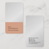 Vertikal elegante, moderne Premium-Leinen kreativ Visitenkarte (Vorne/Hinten)