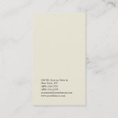 Vertikal eleganter, beige schlichter Manager Visitenkarte (Rückseite)