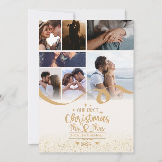 Vertikal erste Weihnachten 7 Foto-Vorlage (Vorderseite)