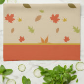 Vertikal farbiger Herbst lässt benutzerdefinierten Geschirrtuch (Gefaltet)