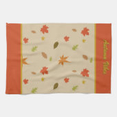 Vertikal farbiger Herbst lässt benutzerdefinierten Geschirrtuch (Horizontal)