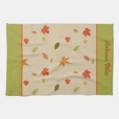 Vertikal farbiger Herbst lässt benutzerdefinierten Geschirrtuch (Horizontal)