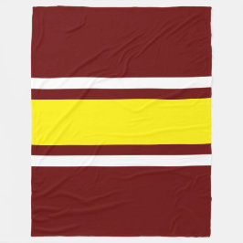 Vertikal fett gelbe, tiefrote Streifen Fleecedecke