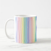 Vertikal gegliederte Regenbogenstreifen Kaffeetasse (Links)
