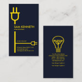 Vertikal-Gelb-Power-Stecker Visitenkarte (Vorne/Hinten)