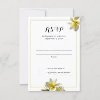 Vertikal gelbe Plumeria Hochzeitstorte
