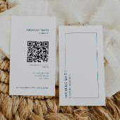 Vertikal geometrischer Qr-Code für den blauen Graf Visitenkarte