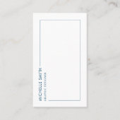 Vertikal geometrischer Qr-Code für den blauen Graf Visitenkarte (Vorderseite)