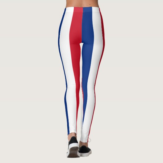 Vertikal gestreift, nationale Flaggenfarben Costa Leggings (Rückseite)