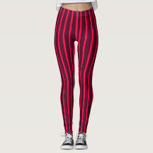 Vertikal gestreifte Damen-Leggings