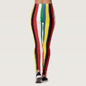 Vertikal gestreifte Farben für die Landesflagge im Leggings (Rückseite)