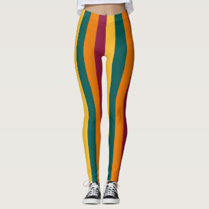 Vertikal gestreifte Farben für die Nationalflagge Leggings