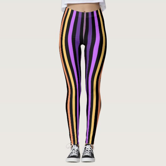 Vertikal gestreifte Leggings (Vorderseite)