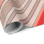 vertikal gestreiftes Muster in orange und Geschenkpapier (Rolleneckpunkt)