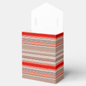 vertikal gestreiftes Muster in orange und Geschenkschachtel (Geöffnet)