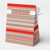 vertikal gestreiftes Muster in orange und Geschenkschachtel (Rückseite)