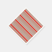 vertikal gestreiftes Muster in orange und Serviette (Ecke)