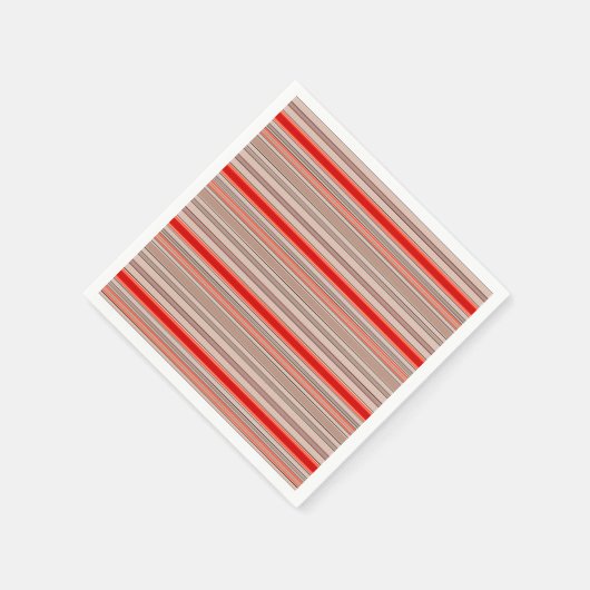 vertikal gestreiftes Muster in orange und Serviette (Ecke)