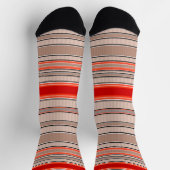 vertikal gestreiftes Muster in orange und Socken (Oben)