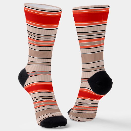 vertikal gestreiftes Muster in orange und Socken (Gewinkelt)