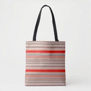 vertikal gestreiftes Muster in orange und Tasche