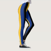 Vertikal gestrichelte Barbados-Farben für die Flag Leggings (Rechts)