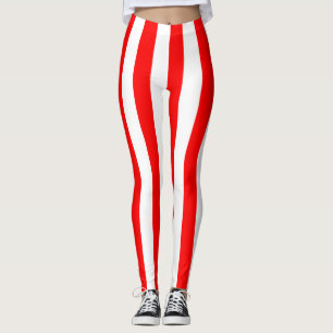 Vertikal gestrichene Flaggenfarben der Schweiz Leggings