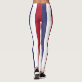 Vertikal gestrichene Flaggenfarben der USA Leggings (Rückseite)
