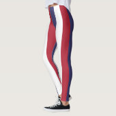 Vertikal gestrichene Flaggenfarben der USA Leggings (Links)