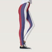 Vertikal gestrichene Flaggenfarben der USA Leggings (Rechts)