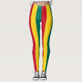 Vertikal gestrichene grenada National Flag Colors Leggings (Vorderseite)