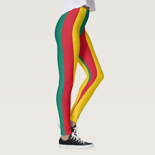 Vertikal gestrichene grenada National Flag Colors Leggings (Rechts)