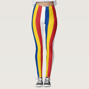 Vertikal gestrichene kap-verdische Flaggenfarben Leggings