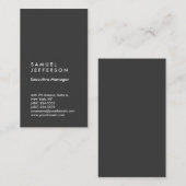 Vertikal grau beruflich schlicht modern und stilvo visitenkarte (Vorne/Hinten)