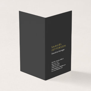 Vertikal grau beruflich schlicht modern visitenkarten