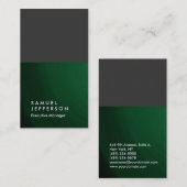 Vertikal grau beruflich schlicht visitenkarte (Vorne/Hinten)