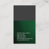 Vertikal grau beruflich schlicht visitenkarte (Rückseite)