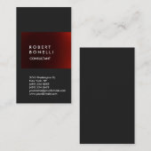 Vertikal grau dunkelroter Streifen einzigartig Visitenkarte (Vorne/Hinten)