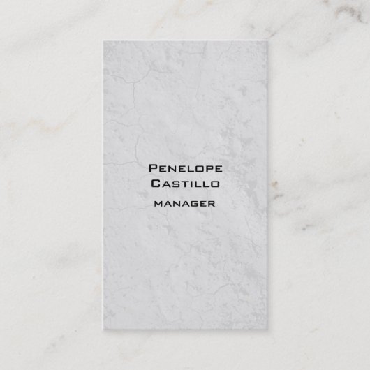 Vertikal grauer Hintergrund Schlicht modern Visitenkarte (Vorderseite)