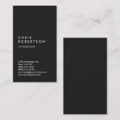 Vertikal-Gray-Trendy-Visitenkarte Visitenkarte (Vorne/Hinten)