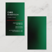 Vertikal grüne rote Linie attraktive Visitenkarte (Vorne/Hinten)