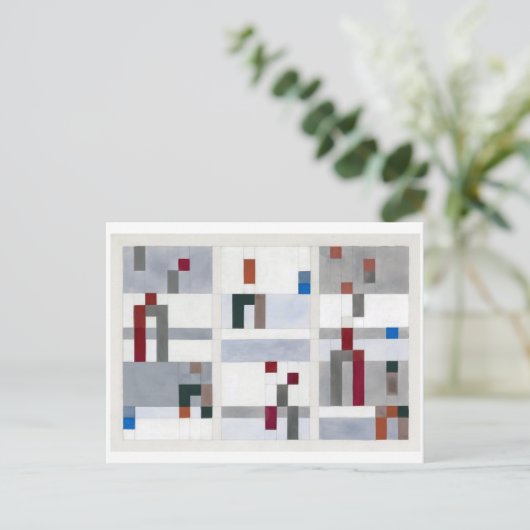 Vertikal horizontal | Sophie Taeuber-Arp | Postkarte (Stehend Vorderseite)