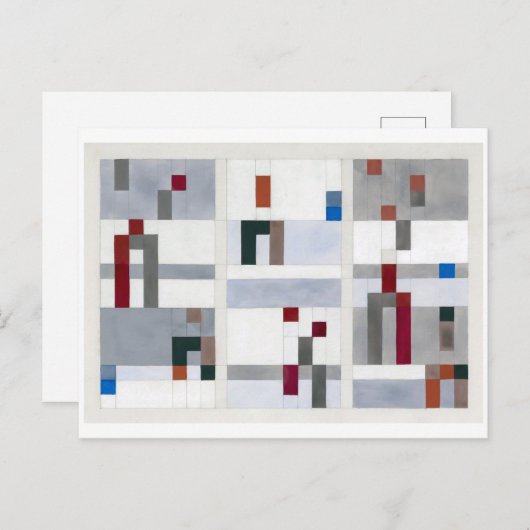 Vertikal horizontal | Sophie Taeuber-Arp | Postkarte (Vorne/Hinten)