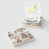 Vertikal horizontal | Sophie Taeuber-Arp | Steinuntersetzer (Seitenansicht)