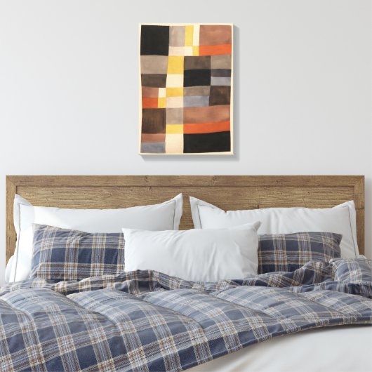 Vertikal-Horizontale Rhythmen | Sophie Taeuber-Arp Leinwanddruck (Insitu (Schlafzimmer))